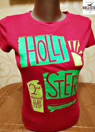 Удобная яркая футболка популярного американского бренда hollister