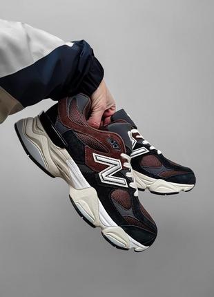 Кроссовки мужские new balance 9060 black/brown4 фото