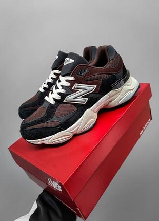 Кроссовки мужские new balance 9060 black/brown2 фото