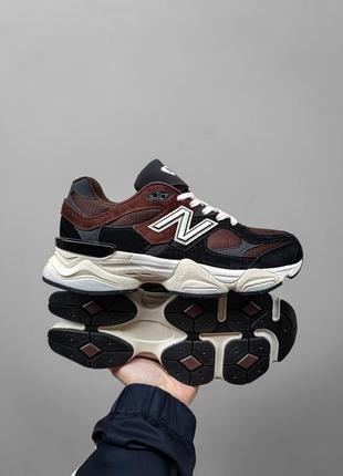 Кроссовки мужские new balance 9060 black/brown1 фото