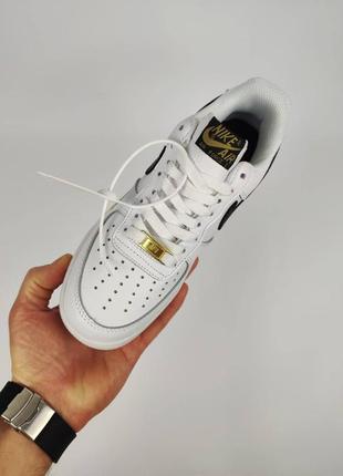 Nike air force 1 low white black gold форсы кроссовки найк3 фото