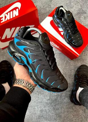 Nike air max plus tn black blue2 фото