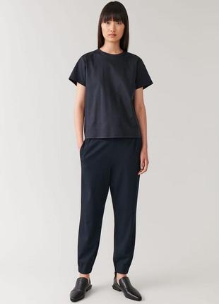 Штани cos elasticated wool-mix trousers / 401 фото