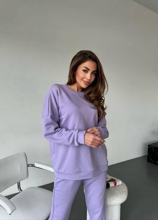 Спортивный костюм женский петля s/m/l/xl/xxl/xxxl лавандовый (светло-фиолетовый), изумруд (зеленый), хаки, бежевый6 фото