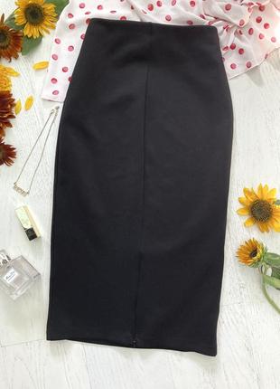 Черная юбка карандаш из креп дайвинга h&amp;m8 фото