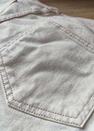 Джинсы брюки клеш свет бежевые с разрезами primark eco cotton8 фото