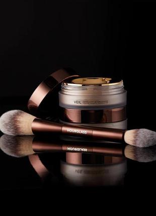 Подарочный набор прозрачная рассыпчатая финишная пудра кисть кисть для пудры румян...