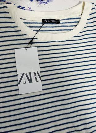 Оверсайз свитшот, тельник, тельняшка zara, коллекция 2024, размер l7 фото