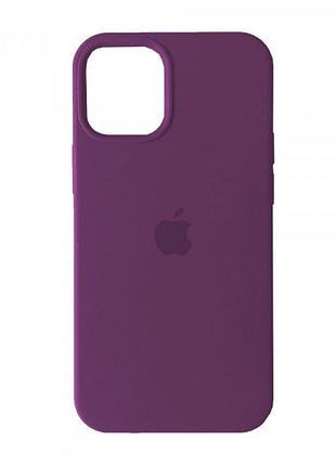 Силіконовий чохол для iphone 13 pro max з закритим низом фіолетовий purple 45 silicone case (бампер)