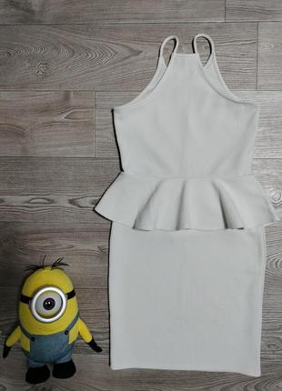 Платье 👗 белое new look с баской2 фото
