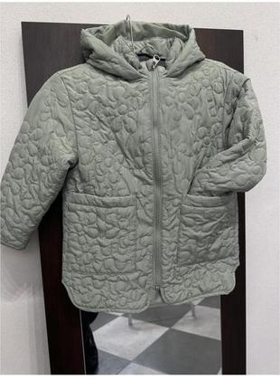 Степонана оливковое демисезоннаудлиненная куртка, пальто