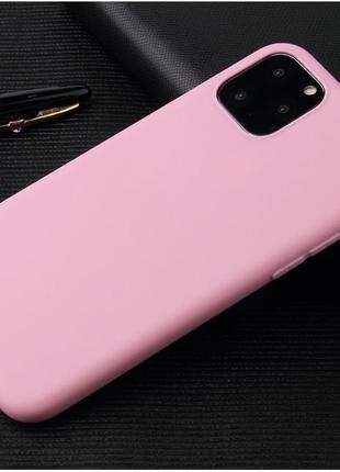 Чехол soft touch для apple iphone 11 pro силикон бампер светло-розовый