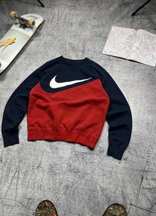 Nike central swoosh sweatshirt свитшот с большим сушем от найк кофта большой логотип3 фото