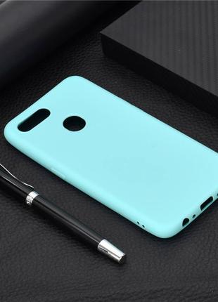 Чохол soft touch для oppo a5s силікон бампер м'ятно-блакитний