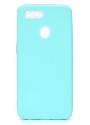 Чехол soft touch для oppo a5s силикон бампер мятно-голубой2 фото