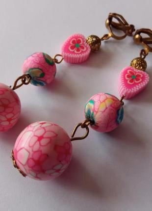 Клипсы или серьги, крепления по желанию заказчика