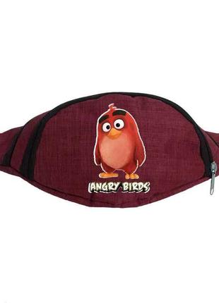 Сумка бананка angry birds 0017 на пояс cappuccino (anb 0017-red) красный