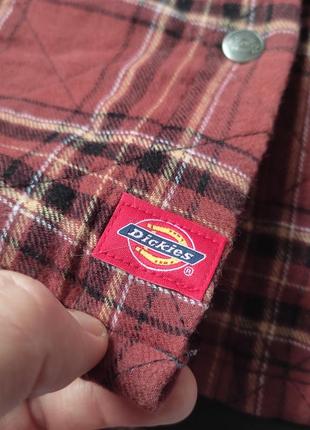 Женская фленелевая рубашка dickies quilted flannel snap jacket4 фото