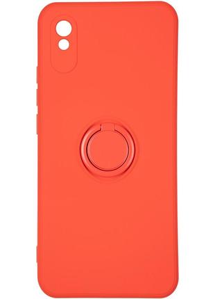 Чехол fiji holder ring для xiaomi redmi 9a бампер накладка с подставкой red