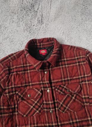 Женская фленелевая рубашка dickies quilted flannel snap jacket2 фото