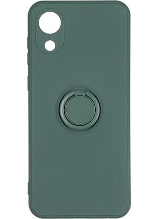 Чехол fiji holder ring для samsung galaxy a03 core (a032) бампер накладка с подставкой dark green