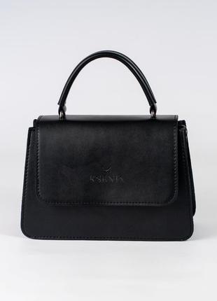 Жіноча сумка чорна сумка сумочка через плече сумка трапеція чорний клатч кросбоді