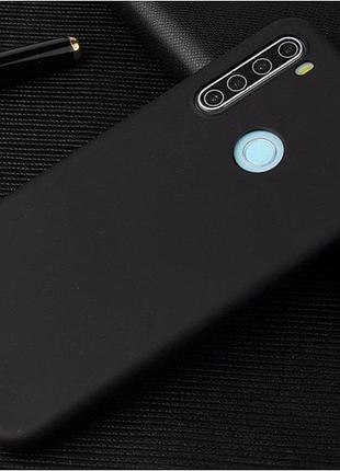 Чохол fiji soft для xiaomi redmi note 8 (2021) силікон бампер чорний
