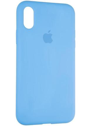 Чехол fiji silicone case для apple iphone xs max бампер накладка full soft marine blue1 фото