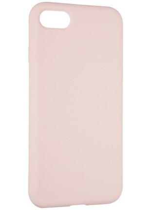 Чохол fiji silicone case для apple iphone se (2020) бампер накладка full soft pink (без лого)