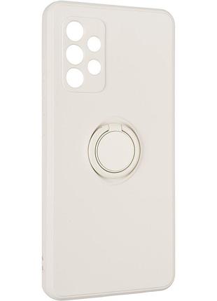 Чохол fiji holder ring для samsung galaxy a72 (a725) бампер накладка з підставкою ivory white