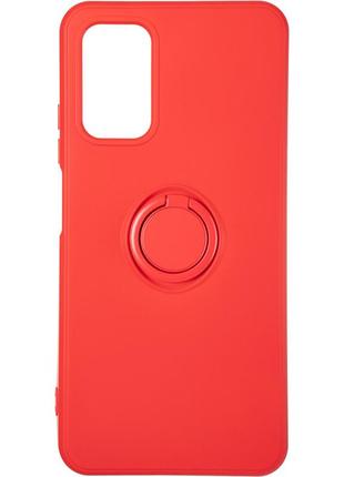 Чехол fiji holder ring для xiaomi redmi note 9 4g бампер накладка с подставкой red