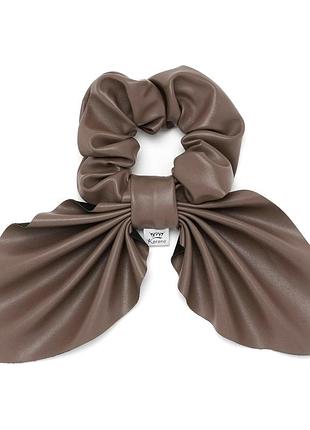 Резинка для волос твилли с платком из эко кожи 1389003