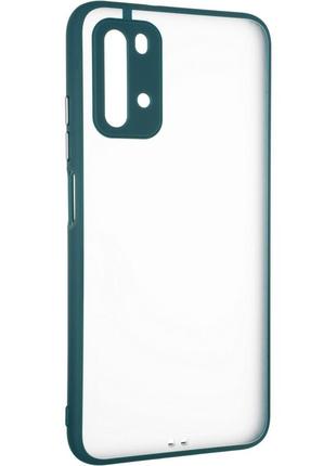 Чехол fiji matt для xiaomi redmi note 9 4g бампер матовый green