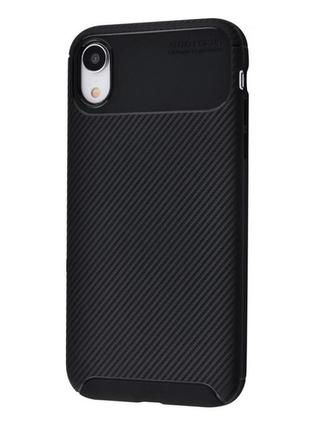 Чехол fiji ultimate carbon для apple iphone xr противоударный бампер черный