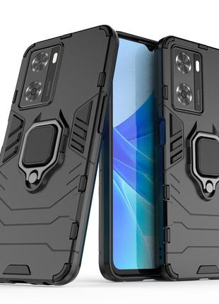 Чехол fiji ring для oneplus nord n20 se бронированный бампер с кольцом подставкой черный
