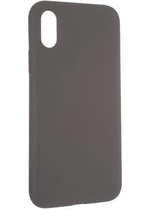 Чехол fiji silicone case для apple iphone xs бампер накладка full soft cocao (без лого)1 фото