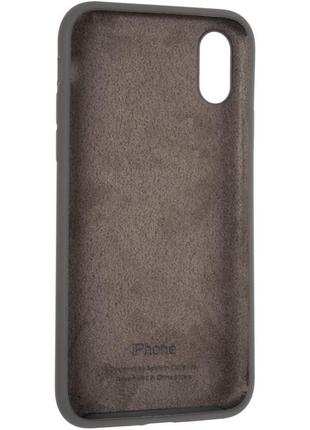 Чехол fiji silicone case для apple iphone xs бампер накладка full soft cocao (без лого)3 фото