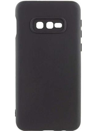 Чохол fiji full soft premium для samsung galaxy s10e (g970) протиударний бампер з мікрофіброю black