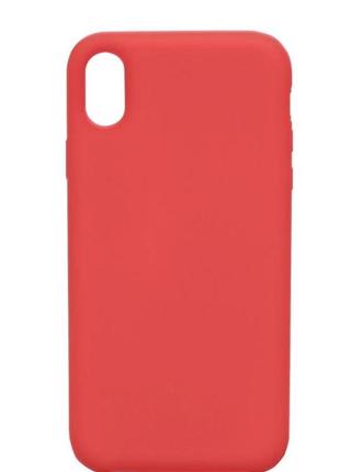 Чехол fiji silicone case для apple iphone xs бампер накладка full soft rose red (без лого)
