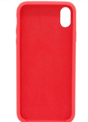 Чехол fiji silicone case для apple iphone xs бампер накладка full soft rose red (без лого)2 фото