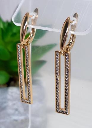Серьги медицинское золото xuping