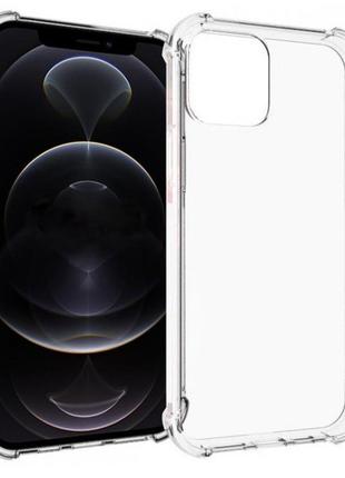 Чохол fiji proof для apple iphone 12 бампер з посиленими бортамиtransparent