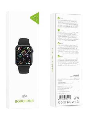 Смарт годинник borofone bd1 з функцією дзвінка чорні7 фото