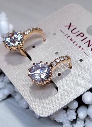 Серьги медицинское золото xuping