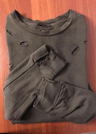 Мужской "рваный" свитер от zara.