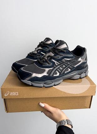 Отличные мужские кроссовки asics gel nyc graphite grey black графитовые