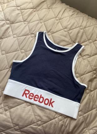 Спортивный топ reebok бра лиф бюстгальтер котоновый хлопковый топик4 фото