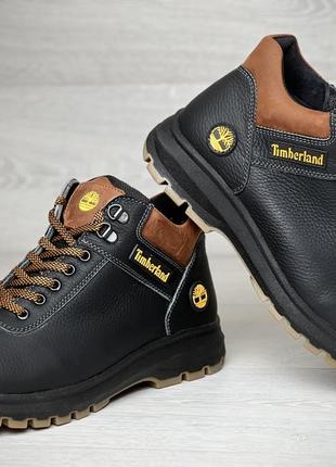 Спортивні черевики, зимові шкіряні кросівки на хутрі timberland sheriff2 фото