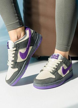 Женские кроссовки nike sb dunk low x otomo katsuhiro grey purple