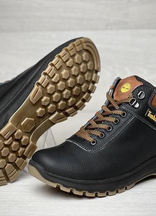 Спортивні черевики, зимові шкіряні кросівки на хутрі timberland sheriff5 фото